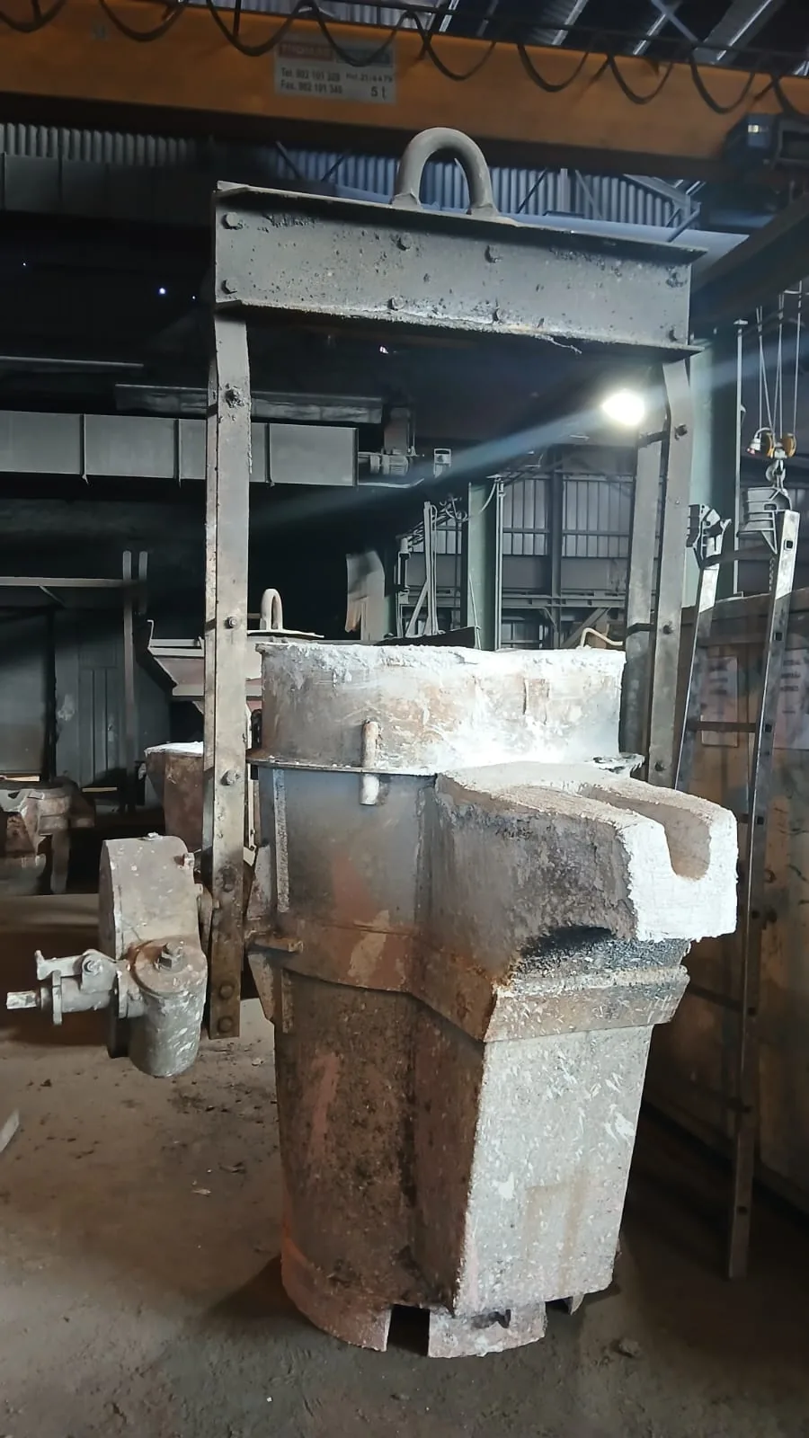Control e inspección de componente industrial de fundición